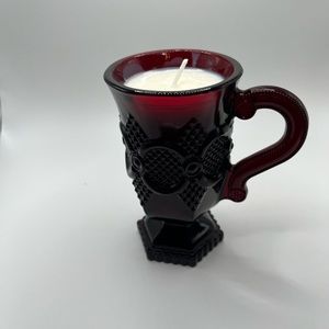 Hand made candle in Avon cup